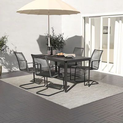 Outdoor Dining Sets, Tables & Chairs Online - IKEA Outdoor Eating Spaces, Eating Table, Outdoor Table Tops, Outdoor Tables And Chairs, Wood Plastic Composite, Garden Table And Chairs, Balcony Furniture, Durable Furniture, Modern Bungalow