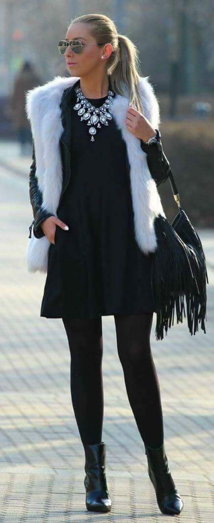 Fur Vest Outfits, White Fur Vest, Fur Vests, Winter Apparel, Black Galaxy, Woman Vest, Cozy Style, To Wear, To Get