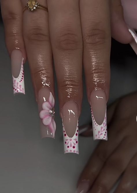 Rodeo Nails, Quinceanera Nails, Cow Nails, Nails Today, Colored Acrylic Nails, Girly Acrylic Nails, Classy Acrylic Nails, Pretty Gel Nails, Long Acrylic Nails Coffin