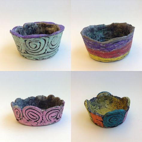 Black paint and oil pastel on clay Clay Lesson, Elementary School Art, 4th Grade Art, Glaze Ceramics, Art Lessons Elementary, Arts Ed, Oil Pastels, Art Lesson Plans, Camping Art