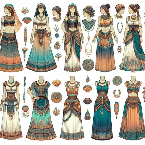 Ancient Mayan Clothing, Ancient Egyptian Women, Aztec Clothing, Ancient Clothing, Aztec Culture, Egyptian Women, Art Outfits, Anime Inspired Outfits, Dress Design Sketches