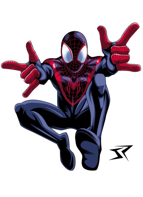 Ultimate Spiderman Miles Morales by Jonathan Piccini Spiderman Ultimate, Spiderman Miles Morales, Symbiote Spiderman, Spiderman Miles, Spiderman Cartoon, Ultimate Spider Man, Miles Morales Spiderman, Black Spiderman, Spiderman Spider