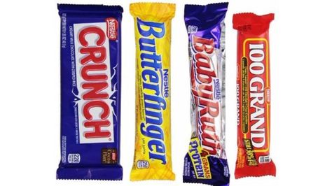 Say goodbye to Butterfingers, Crunch bars, Baby Ruths & more Nestle Crunch Bars, Candy Aisle, Cocoa Plant, Twix Chocolate, Nestle Crunch, American Candy, Crunch Bars, Candy Quotes, Baby Ruth