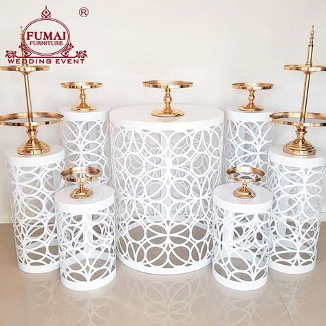 Column Stand Up Metal Frame White Carved Flower Stand For Wedding, View Flower Stand For Wedding, FUMAI Product Details from Foshan Hardware Furniture Co., Ltd. on Alibaba.com Party Rental Ideas, Flower Shop Display, Wedding Pillars, Acrylic Cake Stands, Party Decoration Items, Cake Stand Display, Acrylic Wedding, Cake Stands, Flower Display