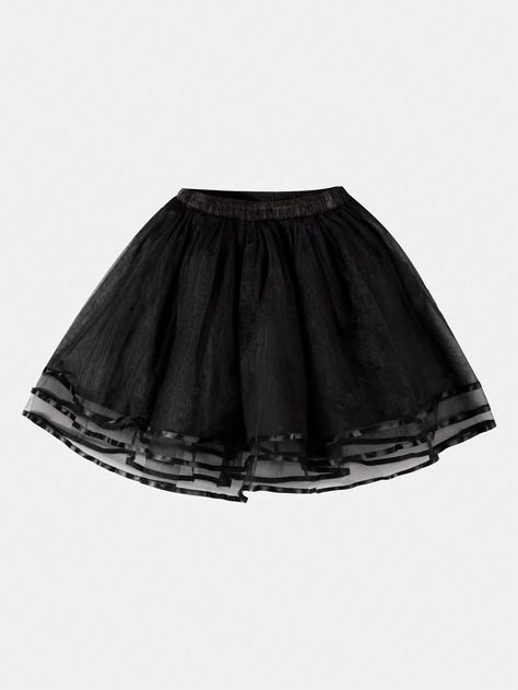 1pc Women's Lolita Tulle Elastic Waist Cute Skirt Party Accessory All-Match Petticoat Halloween Black    Polyester   Slight Stretch All Wedding & Event, size features are:Bust: ,Length: ,Sleeve Length: Neon Tutu, Running Tutu, Womens Corset Tops, Tutu Women, Tutu Skirt Women, Fluffy Skirt, Wedding Skirt, Tulle Tutu Skirt, Women Corset