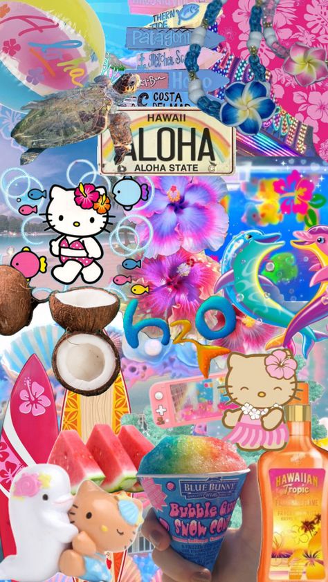 #coconutgirl #summer #beach Kidcore Wallpaper, Hello Kitty Wallpaper Hd, Pink Wallpaper Hello Kitty, Y2k Posters, Cute Summer Wallpapers, Hello Kitty Images, Wallpaper Iphone Summer, Cute Fall Wallpaper, Hello Kitty Backgrounds