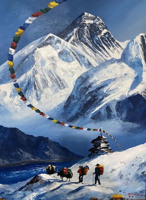 Mount Everest Base Camp, Everest Base Camp, Base Camp, Nepal, Mount Everest, Art