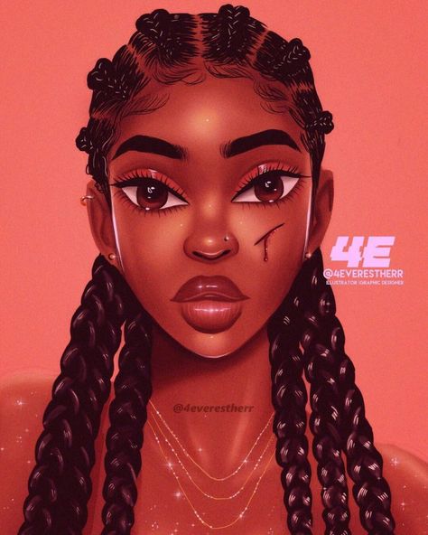 Black Art- 12 Illustrators to Follow on Instagram | Black Beauty Bombshells Hairstyles Cornrows, Male Hairstyles, Natural Hair Art, Drawing Hair, Beauty Hairstyles, Black Art Painting, Male Character, Black Artwork, Black Art Pictures