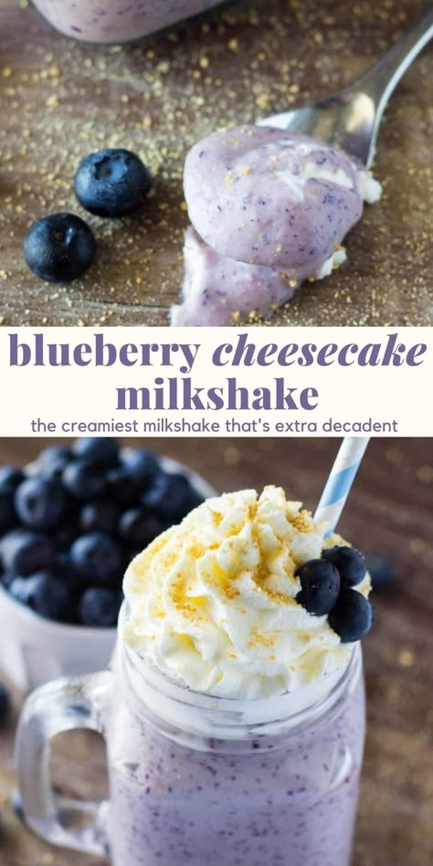 Delicious Milkshakes, Summer Milkshakes, Blueberry Shake, Milkshakes Recipes, Milkshake Recipe, Yummy Milkshake Recipes, Blueberry Milkshake, Milkshake Recipe Easy, Homemade Milkshake