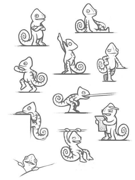 Cameleon Art, Beaver Drawing, Chameleon Art, Stick Art, 3d Tattoos, Arte Animal, Cartoon Character Design, 로고 디자인, Latest Updates