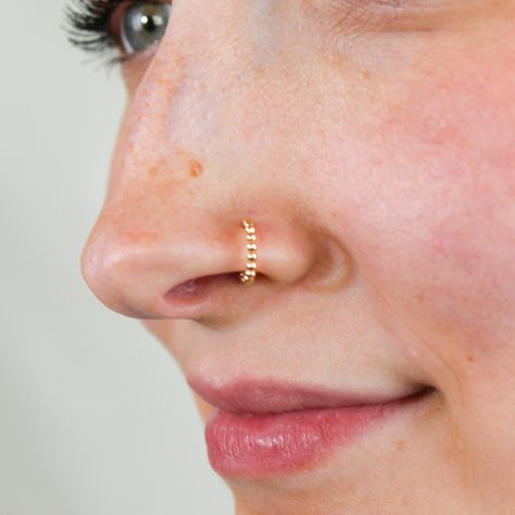 Excited to share the latest addition to my #etsy shop: Fake Beaded Nose Ring for Non-Pierced Nostril, Faux Nose Piercing in 14K Gold/Rose Filled or .925 Sterling Silver #fauxnosering #bodyjewelry #smallnosering https://etsy.me/3pPWAkI Faux Nose Ring, Nose Piercing Hoop, Anime Earrings, Kawaii Earrings, Sunflower Ring, Nature Inspired Rings, Punk Jewelry, Nose Rings, Nose Ring Stud