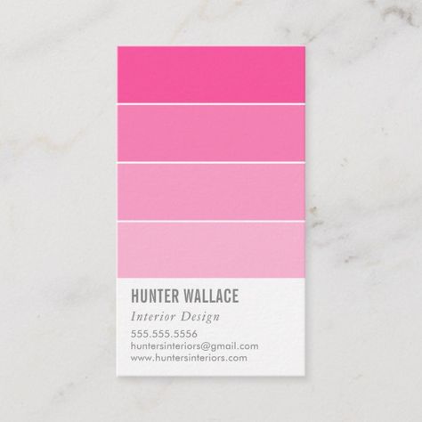 Pink Paint Shades, Pink Paint Swatches, Pink Office Decor, Pink Valentino, Indoor Paint, Pink Paint Colors, Pink Business Card, Pink Business, Best Workout Plan