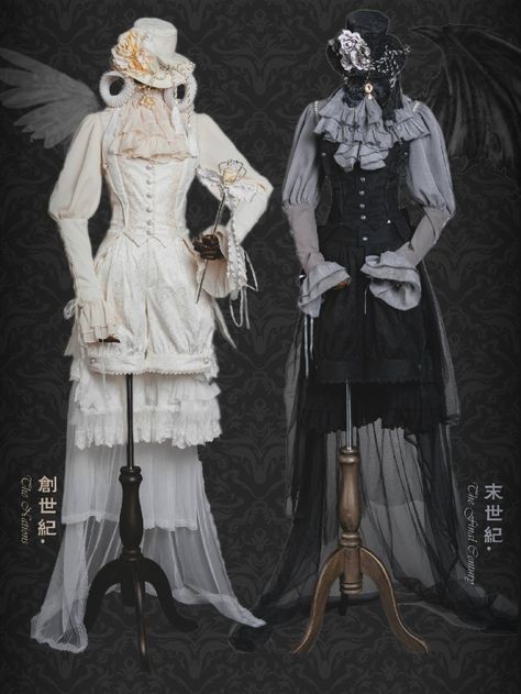 Ouji Fashion, Heaven And Hell, Victorian Clothing, Fantasy Dress, J Fashion, Kawaii Clothes, Indie Brands, Fantasy Clothing, Fantasy Fashion