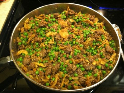 Ground Beef Peas, Cheesesteak Sliders, Hawaiian Macaroni Salad, Philly Cheese Steak Sliders, Beef Recipe Instant Pot, Pork Soup, Smothered Chicken, Onion Gravy, French Fried Onions