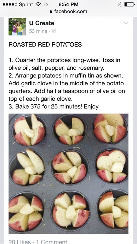 Potatoes In Muffin Tin Recipe, Potatoes In A Muffin Tin, Fine Hair Pixie, Baked Red Potatoes, Red Potato Recipes, Potato Muffins, Roasted Red Potatoes, Easy Potato Recipes, Baked Potato Recipes