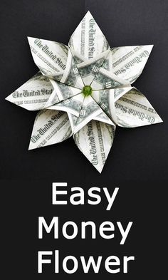 Flowers Made From Money Dollar Bills, Folding Bills Cash Gifts, Simple Money Origami, Cash Flowers Dollar Bills, Folding Dollar Bills Into Flowers, Diy Money Flowers How To Make, Money Folded Into Flowers, How To Fold A Dollar Into A Flower, Folded Money Flowers