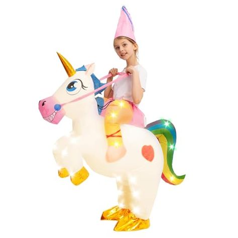 Spooktacular Creations Kids Inflatable Costume, Full Body Light-up Unicorn Air Blow Up Halloween Costumes Blow Up Halloween Costumes, Role Play Scenarios, Up Halloween Costumes, Inflatable Costumes, Unicorn Costume, Halloween Inflatables, Up Costumes, Halloween Event