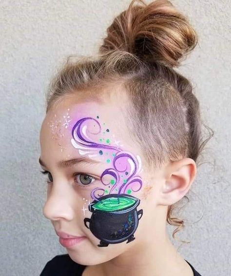 Easy Halloween Facepainting, Cricut Face Paint Stencils, Face Paint Sign Ideas, Kids Ghost Face Paint, Easy Witch Face Paint, Halloween Face Paint Kids Easy, Fall Face Painting Ideas Simple, Children’s Face Paint Ideas, Face Painting Signs Ideas