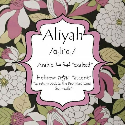 Aliyah Name Meaning  Couldn't find one online, so had to make my own. :) Aliyah Name Wallpaper, Aliyah Name, Painting Names, Meaningful Baby Names, Names List, Instagram Names, Name List, Name Meaning, Name Tattoos