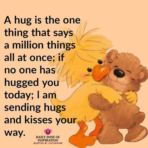 Sending Hugs And Kisses, Sending Hugs Quotes, Flirty Quotes For Her, Big Hugs For You, Sending Kisses, Hugs N Kisses, Special Love Quotes, Hug Gif, Hugs And Kisses Quotes