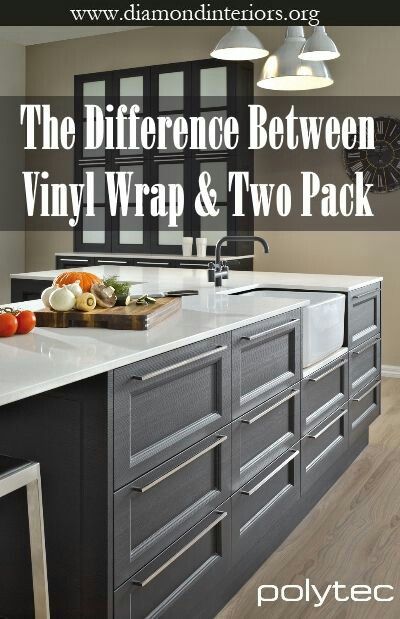 What is the difference between vinyl wrap and two pack? - Cabinetry finishes - Kitchen cabinets - Kitchen design ideas Vinyl Wrap Kitchen, Repainting Kitchen Cabinets, Bathroom Cabinet Colors, Flatpack Kitchen, Kitchen Wrap, Kitchen Vinyl, Diy Vinyl, What Is The Difference Between, Which Is Better