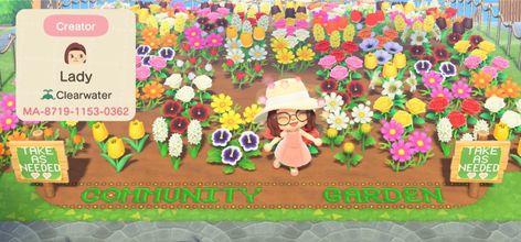 Acnh Community Garden, Community Garden Sign, Sign Animal Crossing, Community Garden, Community Gardening, Garden Signs, Alien Logo, Clear Water, Animal Crossing