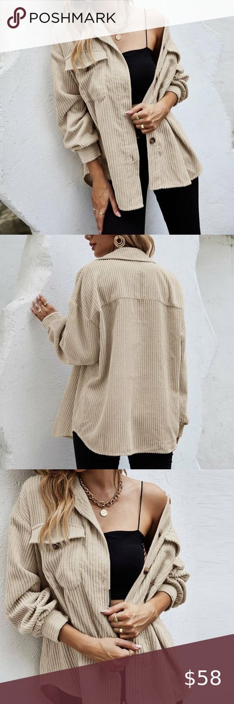 Cream Flap Pocket Drop Shoulder Corduroy Jacket Cream Jacket Outfit Women, Cream Corduroy Jacket Outfit, Cream Jacket Outfit, Cream Corduroy Jacket, Travel Christmas, Jacket Outfit Women, Cream Jacket, Party Bachelorette, Thanksgiving Holiday