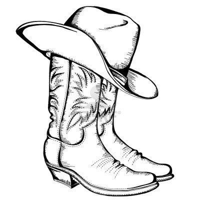 Cowboy Boots Drawing, Cowboy Hat Drawing, Cowboy Boot Tattoo, Cowboy Draw, Ranch Boots, Cowboy Tattoos, Cowboy Pictures, Inspiring Books, Western Tattoos