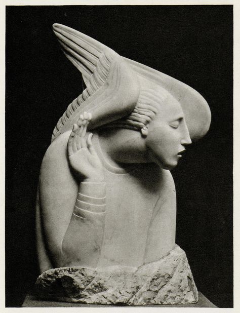 Ivan Meštrović, ‘Angel Gabriel’, 'The Studio', 1924 Ivan Mestrovic, Angel Gabriel, Propaganda Art, Archangel Gabriel, Ancient Sculpture, San Gabriel, Figurative Artwork, T Art, Figurative Sculpture