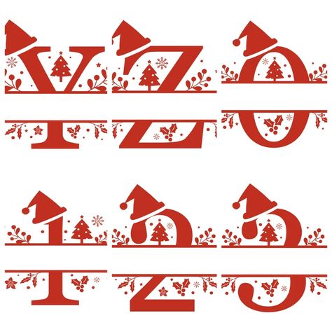 Free monograms font svg file from various source. See more ideas about free monogram fonts, monogram fonts, free monogram. #monogramsvg #monogramlettersvg #freesvg #monogramletterfontsvg Christmas Split Monogram Svg Free, Monogram Letters Font, Christmas Monogram Letters, Free Monogram Fonts, Idee Cricut, Free Monogram, Projets Cricut, Popular Crafts, Christmas Alphabet