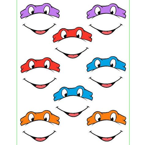 Ninja Turtles Printables, Turtle Clip Art, Ninja Turtle Balloons, Disfraz Toy Story, Ninja Turtle Mask, Balloon Stickers, Tmnt Birthday, Ninja Turtles Birthday Party, Tmnt Party