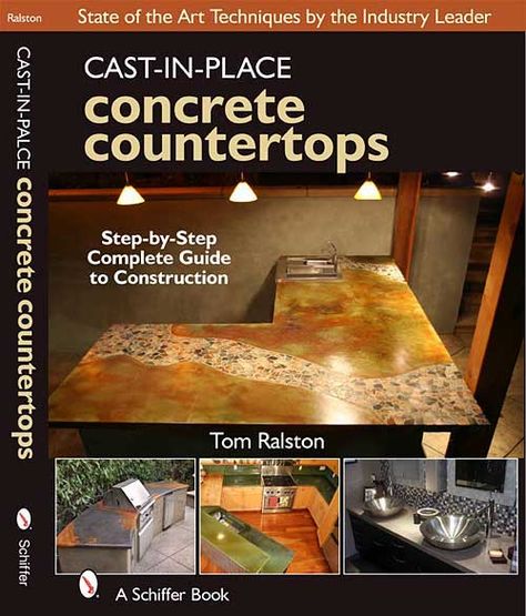 cast-in-place-front Cement Counter, Concrete Counters, Diy Concrete Countertops, Concrete Contractor, Concrete Counter, How To Install Countertops, Concrete Pool, Concrete Kitchen, Decorative Concrete