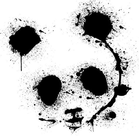 Axel Haudiquet | Panda Panda Bear Art, Bear Tattoo Designs, Panda Tattoo, Day Of The Shirt, Wall Street Art, Panda Tshirt, Bear Tattoo, Panda Art, Scary Art