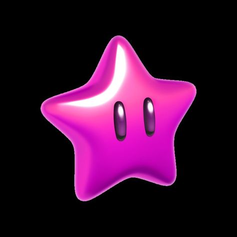 Mario Star Icon, Mario Star, Star Icon, Pink Purple, Mario, Purple, Pink, Black