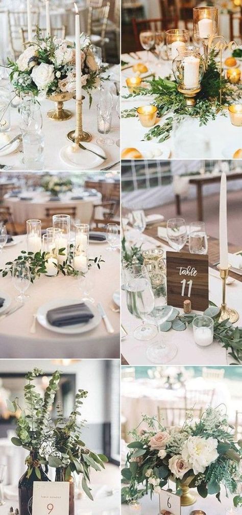 trending simple but elegant wedding centerpieces Simple Elegant Wedding Centerpieces, Wedding Centre Piece Ideas, Centre Piece Ideas, Wedding Centerpieces Simple, Elegant Wedding Centerpieces, Classic Wedding Centerpieces, Simple But Elegant Wedding, Centerpieces Greenery, Elegant Wedding Decorations