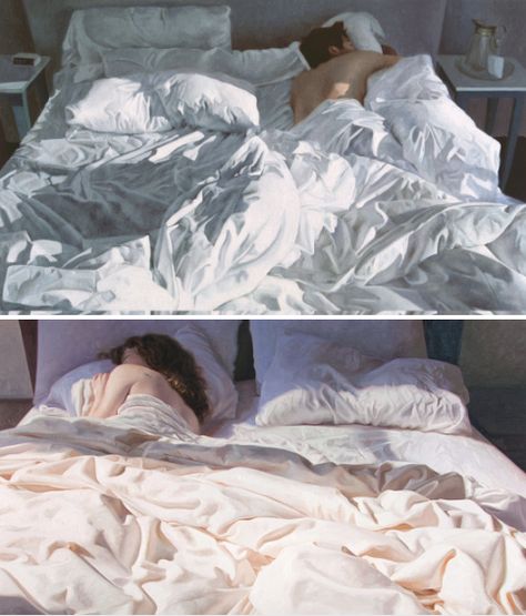 paintings by Alyssa Monks Bed Scene, White Sheets, Sleeping In Bed, Realistic Paintings, Morning Light, Book Aesthetic, Pretty Art, Art Inspo, Art Inspiration