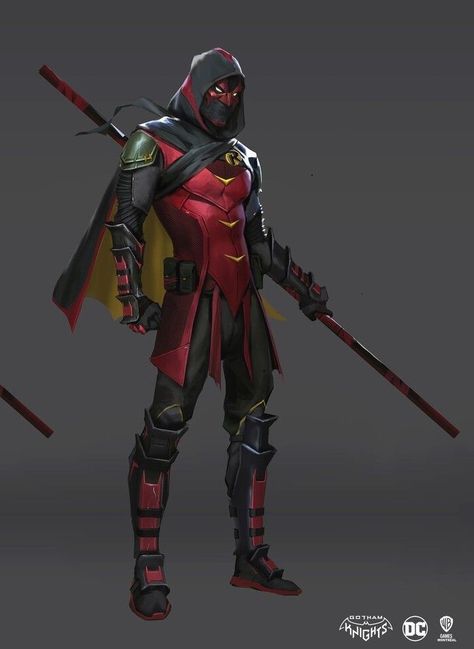 Demon Suit, Robin Suit, Tim Drake Red Robin, Marvel Character Design, Batman Concept, Spiderman Art Sketch, Gotham Knights, Super Powers Art, Hero Villain