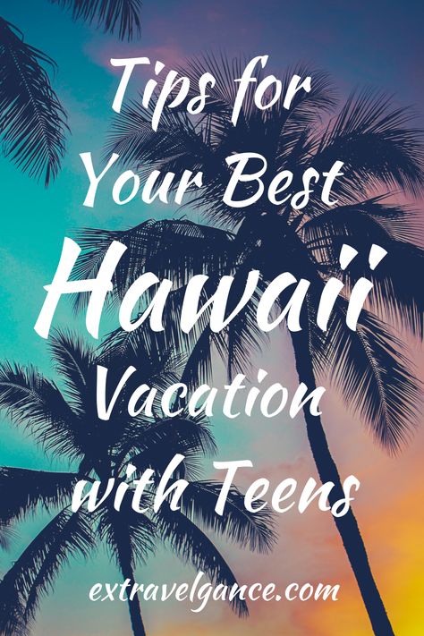 Headed to Hawaii with teens? Here are few tricks and tips to make your trip to paradise a smashing success! Best Island In Hawaii, Best Hawaiian Island, Hawaii Trip Planning, Hawaii Packing List, Hawaii Packing, Hawaii Itinerary, Hawaii Holiday, Hawaii Resorts, Travel Hawaii