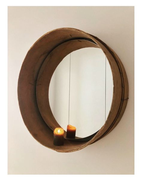 Circular Frame, Circle Mirror, Modern Hippie, Diy Mirror, Round Mirror, Diy Frame, Round Mirrors, House Inspo, Decor Ideas