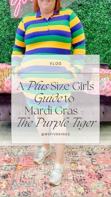 Tiffany King | NOLA Creator on Instagram: "A Plus Size Girls Guide to Mardi Gras. This week I want around to local boutiques and tried on their plus size pieces. Of course we started with @thepurpletigerboutique. I looked over your requests and tried to find pieces you asked to see. Fancy to casual and anything in between." Mardi Gras Plus Size Outfit, Mardi Gras Outfits For Women Ball, Plus Size Mardi Gras Outfits, Mardi Gras Outfits, Mardi Gras Shirt, Girl Guides, Themed Outfits, Local Boutique, A Plus