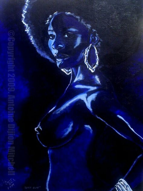 Midnight Blue Midnight Blue Locs, Blue Locs, Melanin Art, Afrocentric Art, Iphone Wallpaper Pattern, Africa Art, Women Art, Afro Art, Black Women Art