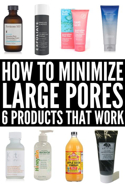 How to Get Rid of Large Pores on Your Face: 9 Tips and Products Large Pores On Nose, Skincare For Large Pores, Get Rid Of Pores, Nose Pores, Face Pores, Drugstore Products, Smaller Pores, Natural Acne Remedies, Face Care Routine