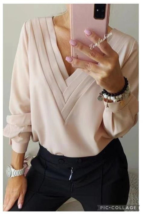 Women Blouses Fashion 2023, Shomiz Blouses Style, Shomiz Blouses, Blouse Casual Fashion, Formal Tops, Women Blouses Fashion, Fashion Tops Blouse, Fashion Design Clothes, Style Mistakes