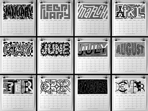 MWM Graphics 2011 Calendar Graphic Calendar Design, Calendar Typography, Graphic Design Calendar, List Of Things, Calendar Design, Graphic Design Inspiration, Getting Organized, The Gym, We Heart It