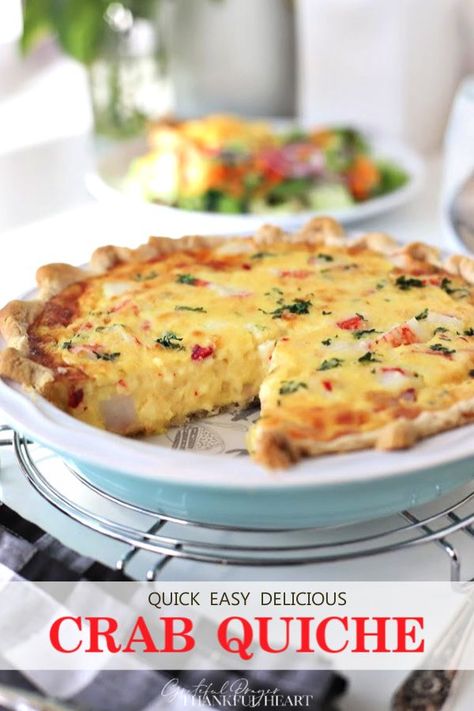 Seafood Quiche, Crab Quiche, Grateful Prayer, Quiche Recipes Easy, Tomato Pie, Breakfast Quiche, Crab Recipes, Thankful Heart, Old Bay