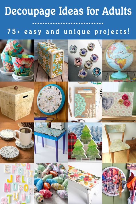 Get started on your decoupage journey with over 75 unique decoupage ideas! Grab a bottle of Mod Podge and start making some of these. Diy Hand Soap, Mod Podge Projects, Jar Projects, Decoupage Gifts, Diy Mod Podge, Fabric Decoupage, Decoupage Jars, Decorative Switch Plate, Decoupage Tutorial