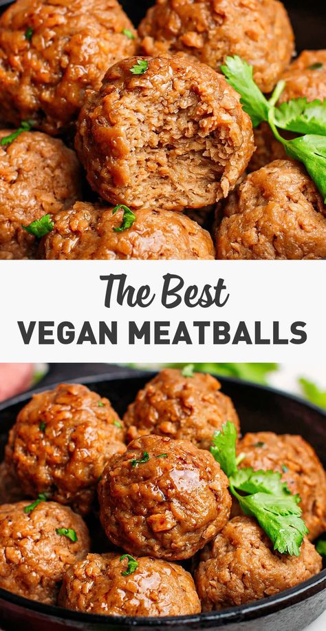 Best Vegan Meatballs, Resep Vegan, Vegan Meat Recipe, Plat Vegan, Vegan Meatballs, Vegan Meat, Mapo Tofu, Bake Recipes, Vegan Main Dishes