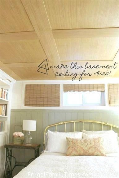 Ceiling On A Budget, Low Basement, Plywood Ceiling, Basement Ceiling Options, Low Ceiling Basement, Basement Decoration, Ceiling Options, Architecture Renovation, Basement Remodel Diy