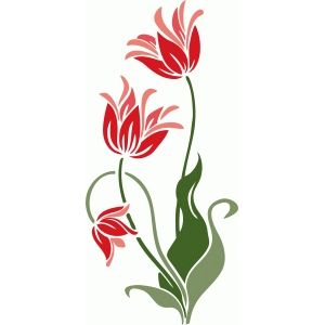 Silhouette Design Store - Search Designs : flower stencil Lily Stencil, Floral Stencils, Diy Watercolor Cards, Painting With Flowers, Flower Stencil Patterns, Vinyl Decoration, Floral Stencil, Floral Border Design, Flower Stencil