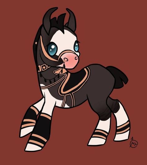 Horse Doodle, Chibi Commission, Horse Animation, Horse Cartoon, Cartoon Drawings Of Animals, Horse Sketch, Horse Artwork, Cute Animal Drawings Kawaii, Horse Drawing